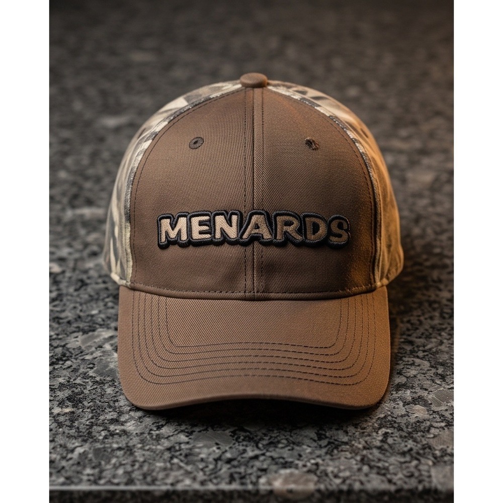 Menards‎ Brown Camo Snapback Hat Mens RealTree Camouflage Baseball Cap